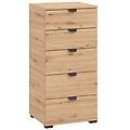 - cassettiera moderna 5 cassetti colore rovere di design moderno industrial cm 45 x 40 x 95 h