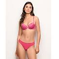 slip da donna in cotone e pizzo vicky / fucsia / s fucsia