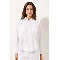 camicia corta jacquard donna bianco l