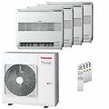 condizionatore console j2 quadri split 9000+9000+12000+12000 btu inverter a++ unità esterna 8