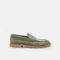 mocassini in suede da uomo verde