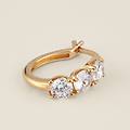 orecchini a cerchio golden dream placcato oro giallo cubic zirconia collezione golden dream giallo