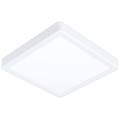 plafoniera led bagno e garage moderno fueva-z bianco 21x21 cm luce con 3 temperature di colore