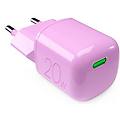 caricabatterie usb type-c minipro 20w gan pink pufcmtcusbc20wgpink
