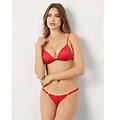 perizoma del costume rosso in microfibra essentials / rosso / m/l rosso