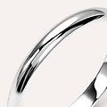fede classica leggera 2. 5 mm oro bianco collezione fede leggera 750/1000 oro bianco