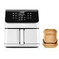premium ii chef edition friggitrice ad aria 6 2 l bianca + confezione da 50 fogli protettivi