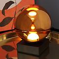 lampada led da tavolo altaïr ambra altezza 18 cm vetro 3. 000k