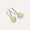 orecchini pendenti silver rainbow argento rodiato cubic zirconia collezione silver rainbow bianco