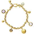 bracciale donna con charms pendenti oro 18kt gioiello riflessi nf017br y
