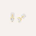 orecchini lobo punto luce claire oro giallo cubic zirconia collezione claire oro giallo