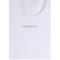 canotta slim in tessuto tecnico con bordature a contrasto bianco donna xx large
