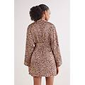 kimono in raso di viscosa pretty savage donna stampa taglia m/l