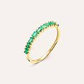 anello riviere charlotte oro giallo smeraldo collezione charlotte misura 52 oro giallo