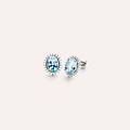 orecchini lobo amélie oro bianco topazio cubic zirconia collezione amélie oro bianco