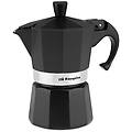 caffettiera italiana kfn 310 3 tazze alluminio nera manico ergonomico