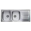 lavello 2 vasche (116x50cm) atmosfera inox prelucidato tm1162irpc