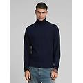 pullover a collo alto in cotone e cashmere