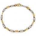 bracciale uomo oro giallo bianco gl101798