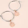 orecchini a cerchio silver collection argento bicolore bianco / rosa collezione silver collection
