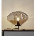 lampada da tavolo lelia grigio fumo vetro metallo ø 35 cm