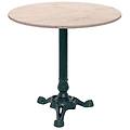 tavolo bistrot rotondo 70x70x75x70 cm (lxlxhx&oslash;) bianco lana/beige/marmorizzato struttura nero