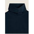 felpa in ciniglia a righe con collo alto dark sapphire donna extra small