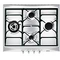 piano cottura gas 4 zone selezione inox (60cm) sr264xgh2