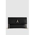 pochette fly in pelle con catena nero u