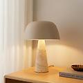 lampada da tavolo magritt beige metallo pietra 41 cm