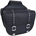 a-pro coppia borse laterali saddle bag bisacce rigide moto chopper custom nero