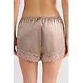 pantaloncino in seta con pizzo donna naturale taglia s