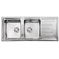 lavello 2 vasche (116x50cm) brando inox satinato 015107rcssp