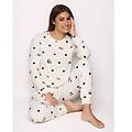 pigiama lungo in jersey di cotone lazy panda / stampato / s stampato