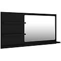 - specchio da bagno nero 90x10 5x45 cm in legno multistrato