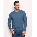 maglia girocollo basic in tencel modal con seta / denim / l denim