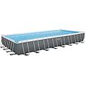 piscina fuori terra power steel 956x488x132 cm grigio scuro