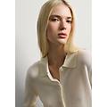 - cardigan beige in pura lana regular fit donna naturale taglia xs