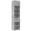 - mobile sottile grigio cemento 50x42 5x225 cm in truciolato