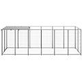 - gabbia per cani argento 330x110x110 cm in acciaio