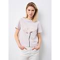 - t-shirt girocollo in puro cotone rosa regular fit con fiori donna rosa pastello taglia xs