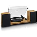 giradischi wood ls-500 con 2 diffusori separati bluetooth 2x30 watt