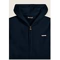 felpa con cappuccio in ciniglia e viscosa dark sapphire donna extra large