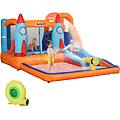 gioco gonfiabile per bambini con scivolo trampolino e pompa elettrica