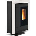 stufa a pellet canalizzata souvenir plus steel 5. 0 10 kw bordeaux
