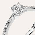 anello solitario diamade oro bianco diamante lab-grown collezione diamade misura 56 oro bianco