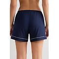 pantaloncino in modal con profili a contrasto donna blu taglia s