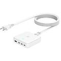 caricabatterie usb type-a usb type-c 100w gan white ma degan100 eu w
