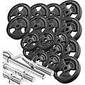 set di barre rinforzate e pesi gommati 113 kg