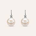 orecchini pendenti silver pearls argento rodiato perla sintentica cubic zirconia collezione silver